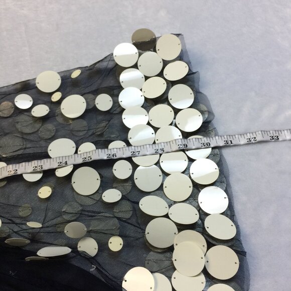 Badgley Mishka Strapless Party Dress Size 10 Womans Black Polka Dot Embellished - Picture 8 of 15